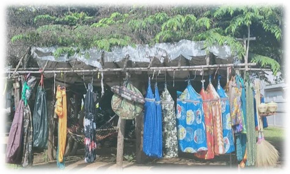 ผลิตภัณฑ์จากเศษผ้าของชาวบ้านตำบลบะฮี